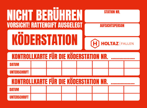 Informationsaufkleber für Rattengift-Köderstation