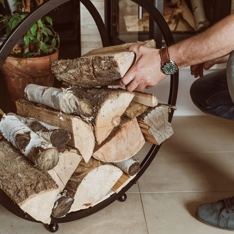 Kaminholzständer aus Stahl für Brennholz