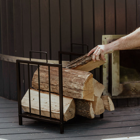 Kaminholzständer aus Stahl für Brennholz