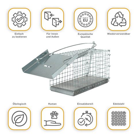 Rat - Lebendfalle Drahtfalle